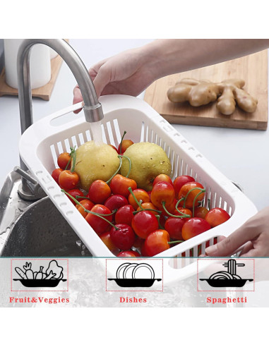 Colador Extensible MineSign para Fregadero 34.3x18.3cm Azul