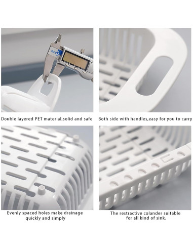 Colador Extensible MineSign para Fregadero 34.3x18.3cm Azul