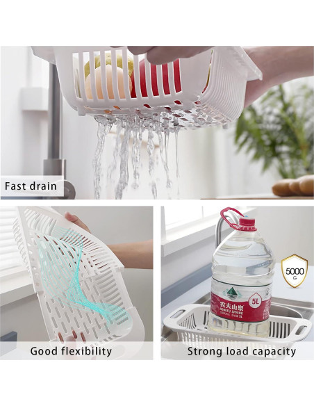 Colador Extensible MineSign para Fregadero 34.3x18.3cm Azul