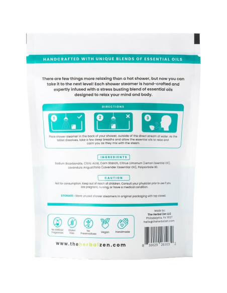 Baños de Vapor Aromaterapia 10 Bombas de Ducha Hechas en EE. UU.