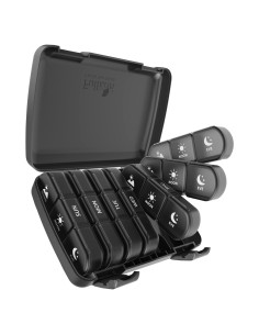 Organizador de Pastillas Semanal Fullicon 21 Compartimentos Negro