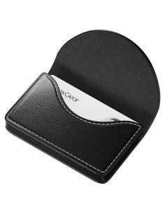 Estuche para Tarjetas de Negocios MaxGear de Cuero Sintético Negro