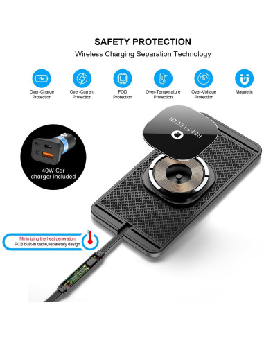 Base de Carga Inalámbrica Magnética REESTECQI 15W para iPhone