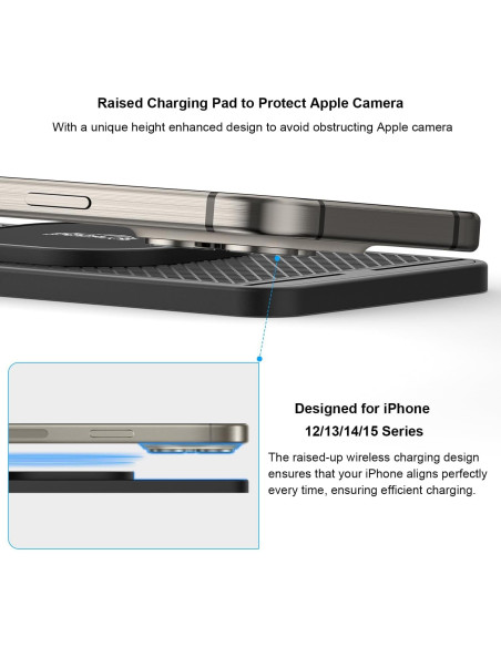 Base de Carga Inalámbrica Magnética REESTECQI 15W para iPhone