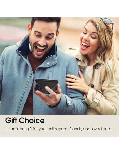 Estuche para Tarjetas de Negocios MaxGear de Cuero Sintético Negro