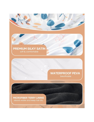 Gorra de Ducha Aquior Extra Grande Impermeable de Toalla