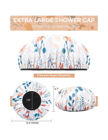 Gorra de Ducha Aquior Extra Grande Impermeable de Toalla