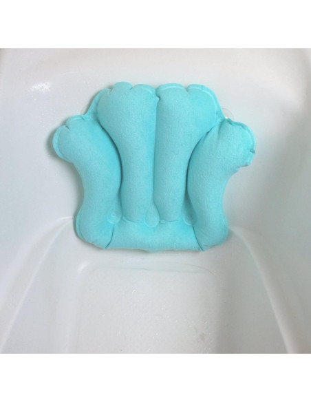 Almohada Inflable de Baño ObboMed HB-1200N con Ventosas - Azul Tiffany