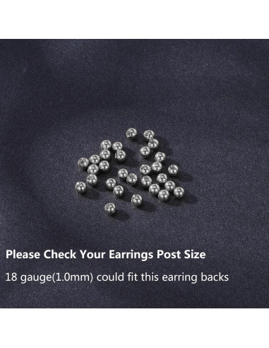 Soportes de Pendientes de Acero Inoxidable AOEDEJ 20 Pares 1.0mm