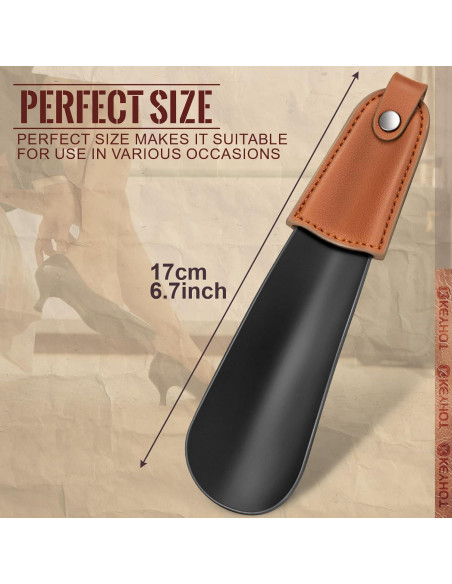 Cuerno de zapato de metal KEYHOT 17.02 cm para hombres y mujeres Cuerno de zapato de metal KEYHOT 17.02 cm para hombres y mujeres