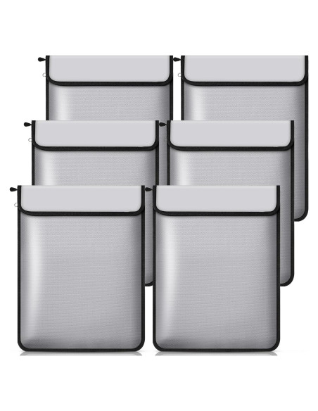 2 Bolsas de Documentos a Prueba de Fuego e Impermeables 38x28cm