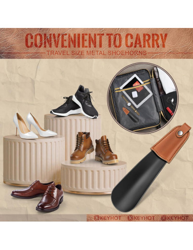 Cuerno de zapato de metal KEYHOT 17.02 cm para hombres y mujeres