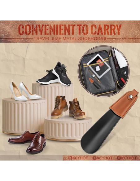 Cuerno de zapato de metal KEYHOT 17.02 cm para hombres y mujeres Cuerno de zapato de metal KEYHOT 17.02 cm para hombres y mujeres