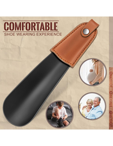 Cuerno de zapato de metal KEYHOT 17.02 cm para hombres y mujeres Cuerno de zapato de metal KEYHOT 17.02 cm para hombres y mujeres