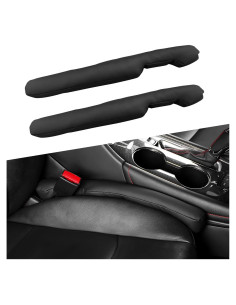 Relleno de Espacio entre Asientos de Cuero SHMZK 2 PCS Negro