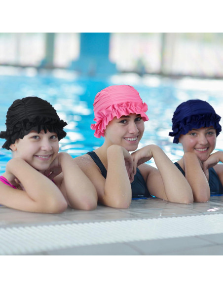 Gorros de Natación Soulchen para Mujeres Adultas - 3 Piezas