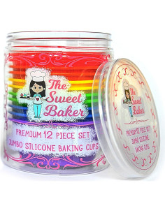 Set de 12 Tazas de Silicona Jumbo El Dulce Horneador - Reutilizables 2