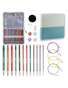 Juego de Ganchillos Tunisios Svartur 3mm-10mm Madera Sándalo