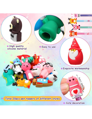 Set de 80 Piezas de Lápices y Marcadores Aromatizados Teling