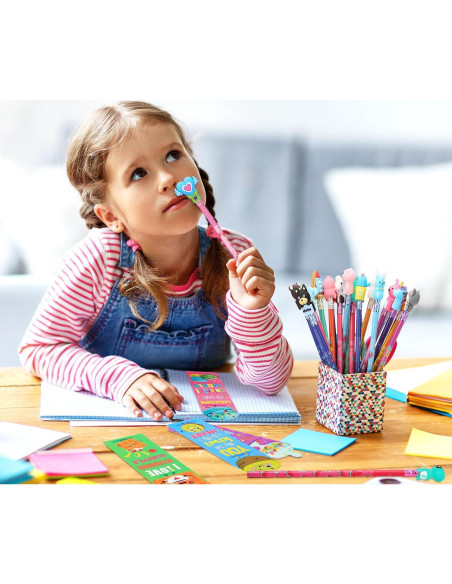 Set de 80 Piezas de Lápices y Marcadores Aromatizados Teling