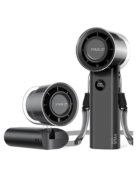Ventilador Portátil YYILIS Y1 5 Velocidades Plegable Negro
