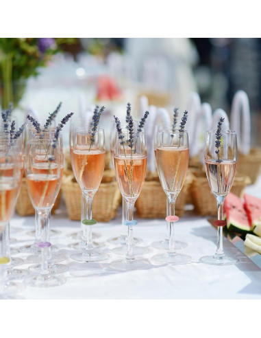 Marcadores de Vino de Silicona Boao - 24 Colores para Copas