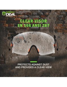 Visera Incorporada Transparente Green Devil - Moderna y Ligera 2