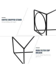 Soporte de Goteo Manual para Café Hemoton 19x11x11cm Hierro 2