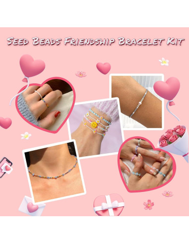 Kit de Joyería Sistenia 60000 Perlas de Vidrio 2mm 96 Colores