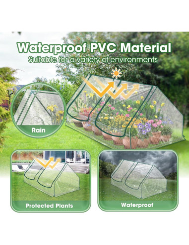 Mini Invernadero Portátil PICNICNI 190.5x99.1x86.4 cm PVC Transparente
