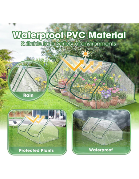 Mini Invernadero Portátil PICNICNI 190.5x99.1x86.4 cm PVC Transparente