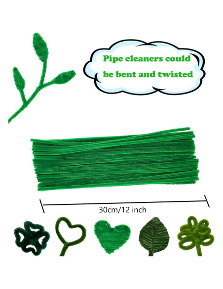 Juego de Limpiapipas Cldamecy 500 Pcs Verde 6mm x 30cm
