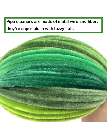 Juego de Limpiapipas Cldamecy 500 Pcs Verde 6mm x 30cm