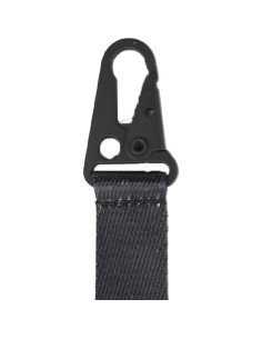 Gancho de Llavero Thread Wallets Negro - Lanyard Compacto 15 cm 2