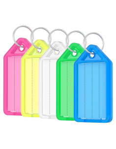 Etiquetas de Llave Uniclife 20 Piezas 5 Colores 5.72x2.92cm