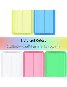 Etiquetas de Llave Uniclife 20 Piezas 5 Colores 5.72x2.92cm 2