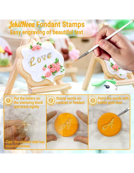Set de 4 Sellos de Fondant JekiiNova para Galletas y Pasteles