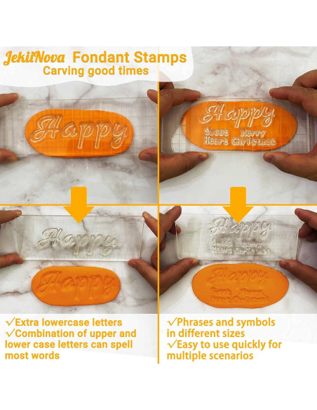 Set de 4 Sellos de Fondant JekiiNova para Galletas y Pasteles