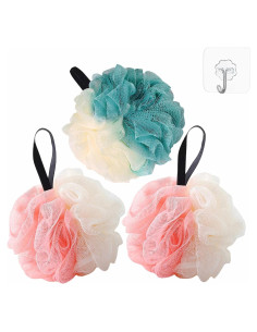 Esponja de Lufa para Baño Zihezian - Juego de 3 (2 Azules, 1 Rosa)