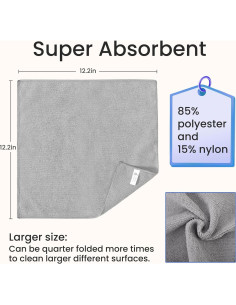 Paños de limpieza de microfibra GREEN POMELO - 12 unidades 30.99 cm 2