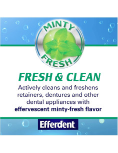 Tabletas Limpiadoras Efferdent Plus Menta 90 unidades 2