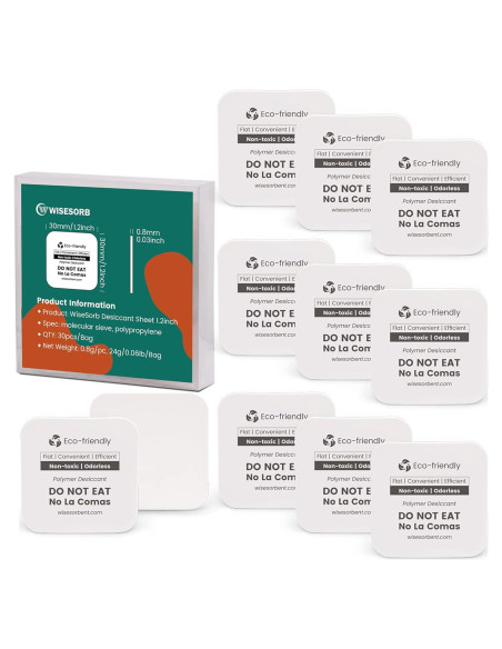 Paquetes de Deshidratante Wisesorb 30 Unidades 3.05x3.05 cm