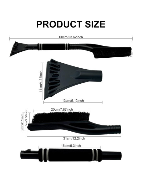 Cepillo de Nieve y Raspador de Hielo VOJKOREL 60.96 cm