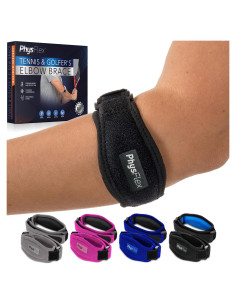 Faja de Codo Ajustable PhysFlex - Alivio Tendinitis (Paquete de 2)