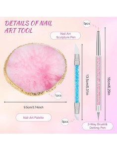 Kit de Herramientas de Arte de Uñas BESARME - 11 Piezas 2