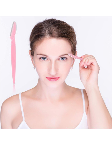 30 Afeitadoras de Cejas WBCBEC Rosa con Cubierta de Precisión