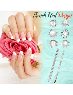 Juego de Herramientas de Manicura Honoson 6 Piezas Plata 2