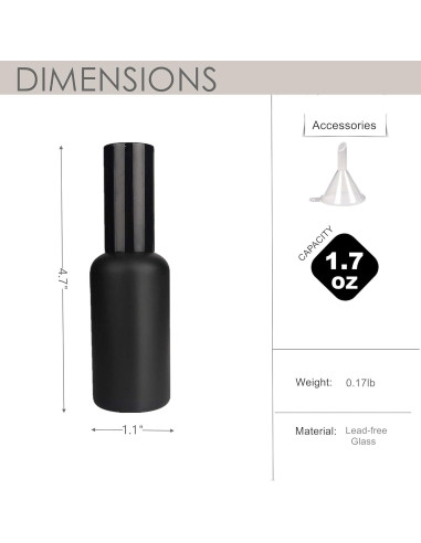 Atomizador de cócteles Shining Craft 50ml Vidrio Negro