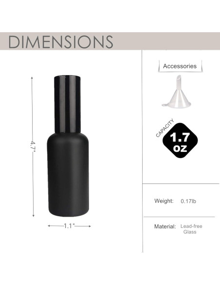 Atomizador de cócteles Shining Craft 50ml Vidrio Negro