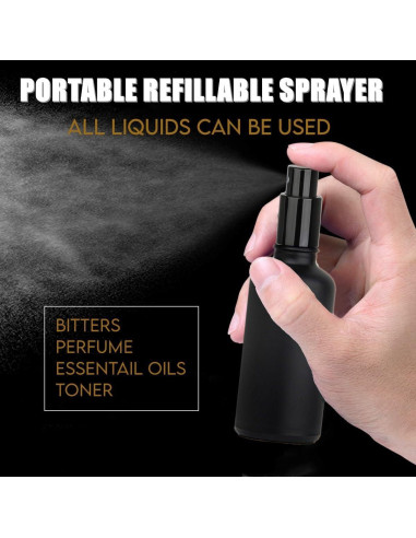 Atomizador de cócteles Shining Craft 50ml Vidrio Negro